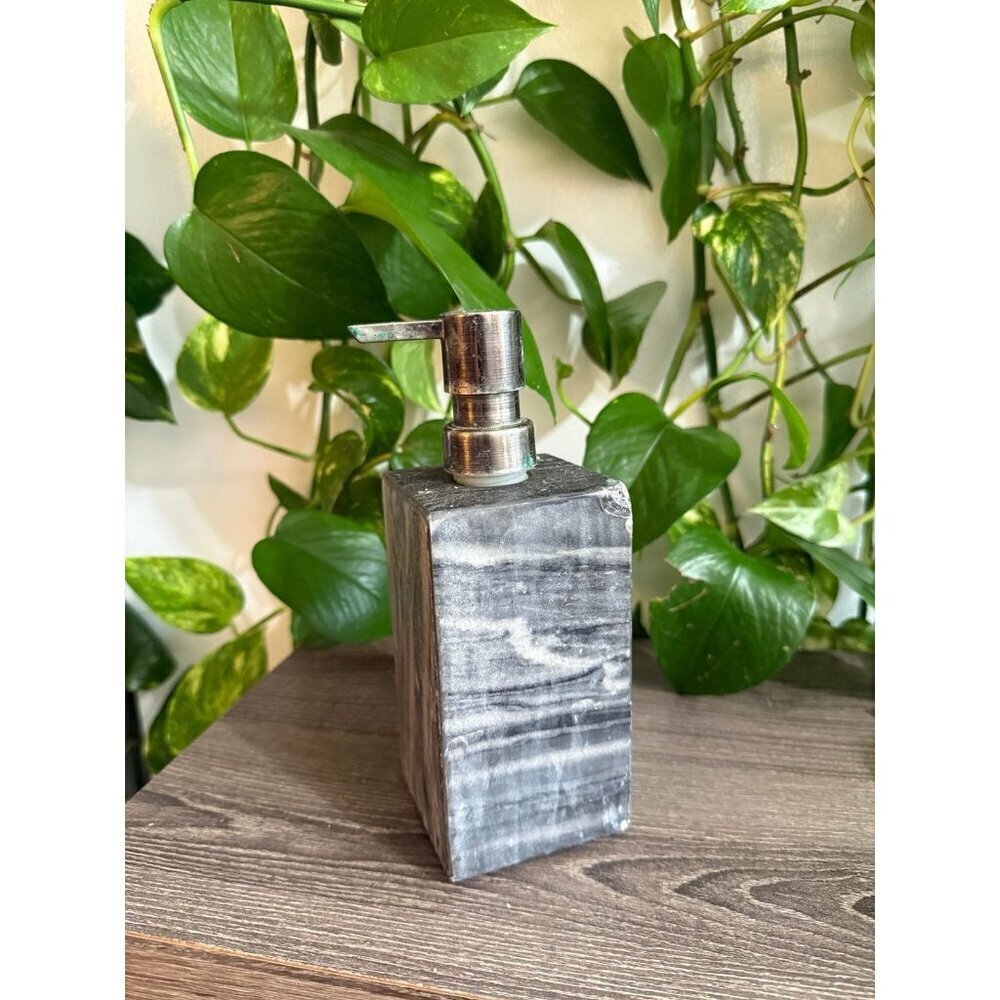 Dark stone soap dispenser